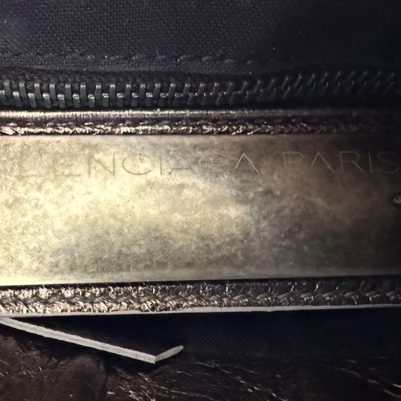 ‼️SOLD‼️ BALENCIAGA 2004 Metallic Pewter Mini Classique Bag - Picture 7 of 9